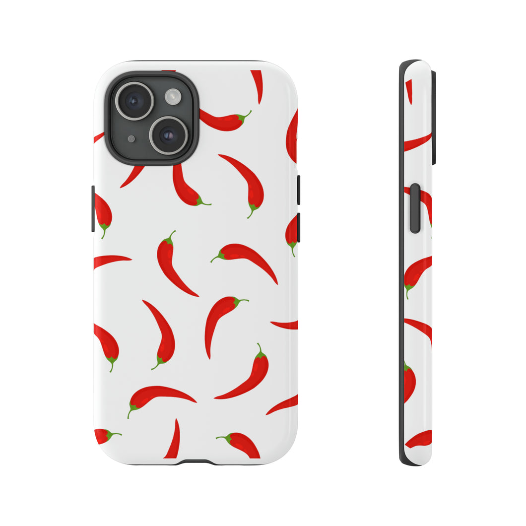 iPhone 15 Chili Pepper Phone Case - WHITE
