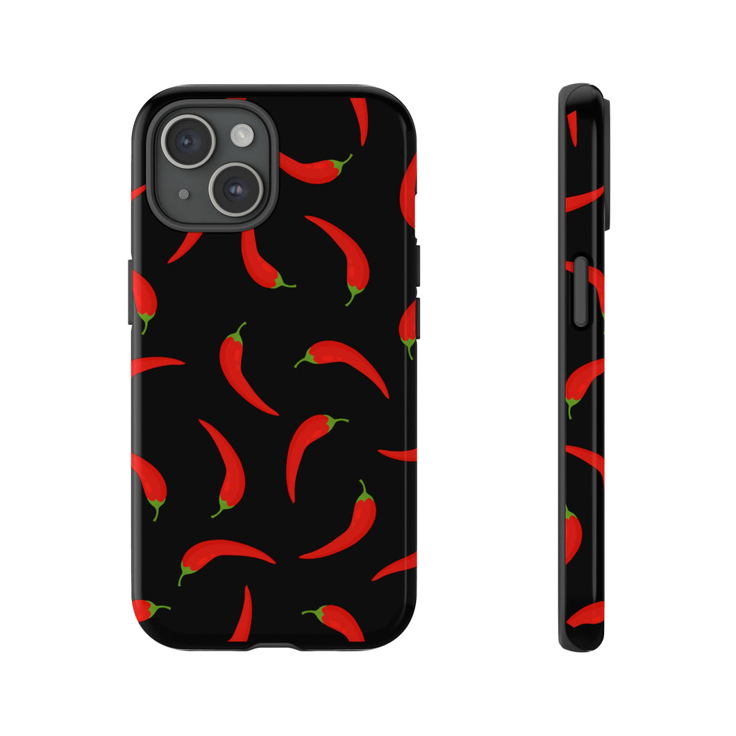 iPhone 15 Chili Pepper Phone Case - BLACK